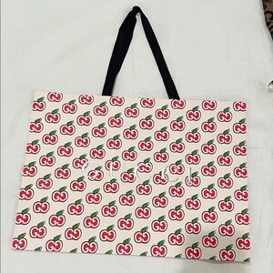 Gucci Cherry Pattern shopping bag - Red, Green, White, Black